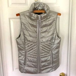 White House Black Market silver vest.
